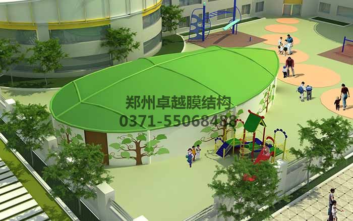 幼兒園膜結(jié)構(gòu)遮陽(yáng)棚設(shè)計(jì)效果圖二