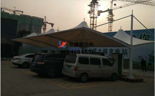鄭州納智捷4S店<font color='red'>膜結(jié)構(gòu)車棚</font>/罩棚工程動態(tài)